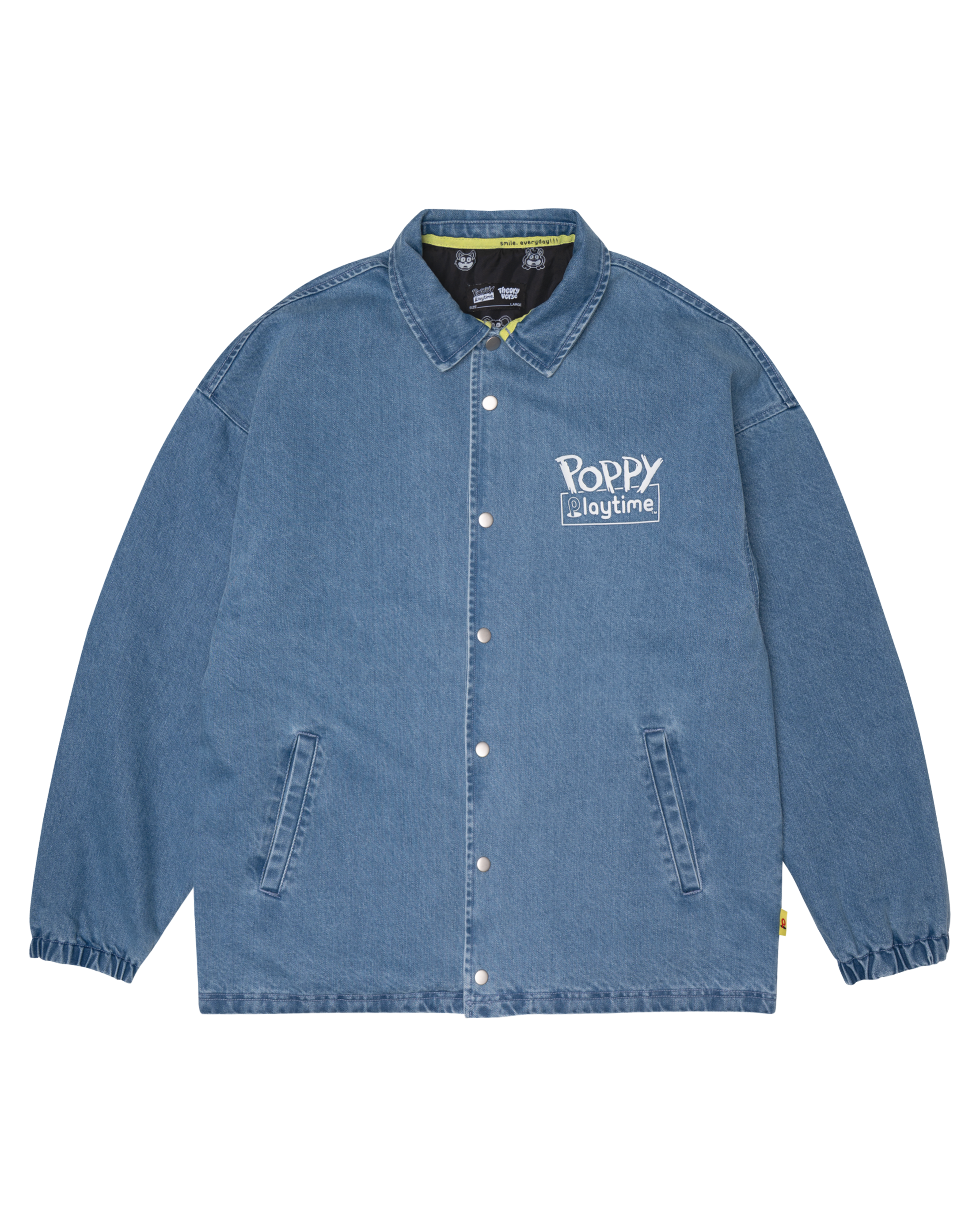 POPPY PLAYTIME™ TV PIXEL DENIM JACKET – TheoryWear POPPY PLAYTIME™ TV PIXEL DENIM JACKET – TheoryWear