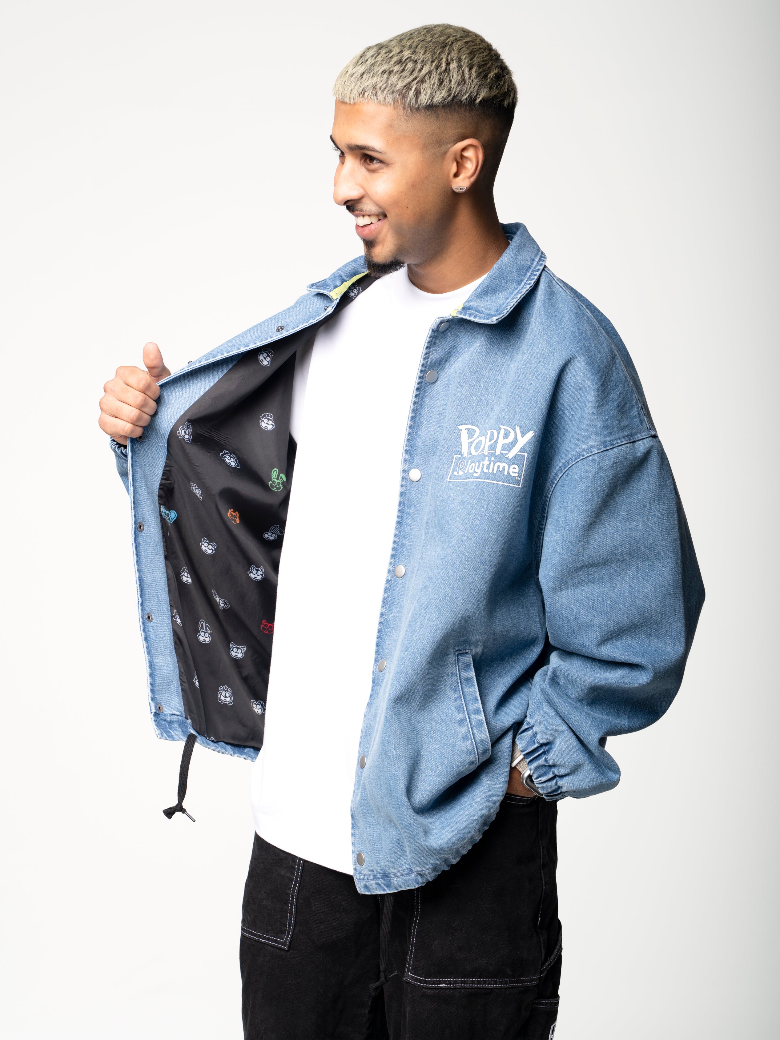 POPPY PLAYTIME™ TV PIXEL DENIM JACKET – TheoryWear